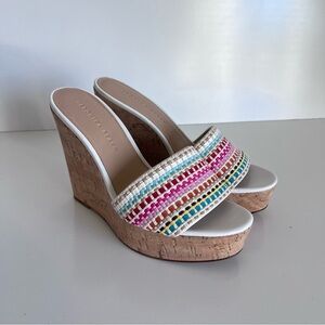 Veronica Beard Women’s Dali Raffia Wedge Sandals